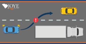when to safely pass a large truck graphic