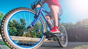 man riding a bicycle