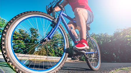 man riding a bicycle