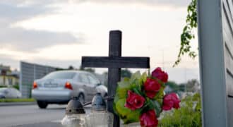 Image of a roadside memorial