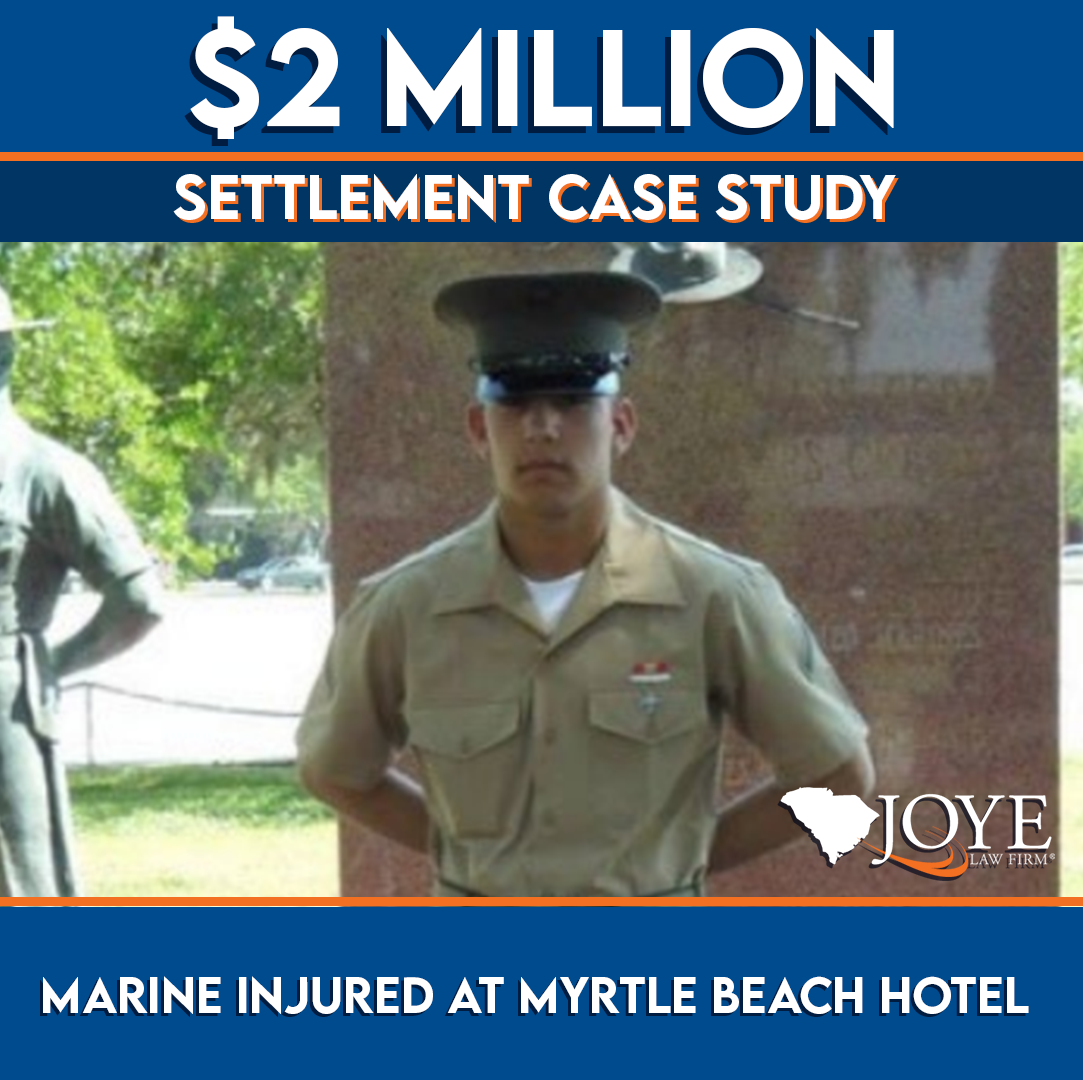 $2 million settlement case study for a marine harmed at a Myrtle Beach Hotel