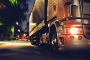 Front bumper of an 18 wheeler truck