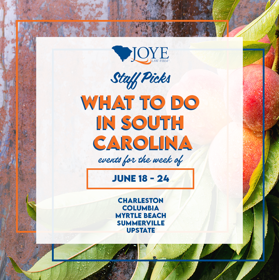 What to do in South Carolina? Events for the week of June 18-24th in Charleston, Summerville, Columbia, Myrtle