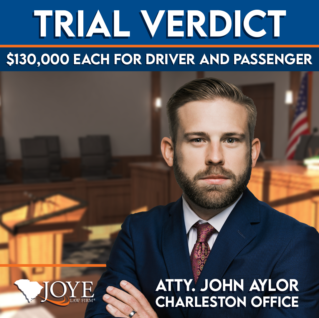 Trial verdict for Attorney John Aylor in the North Charleston office