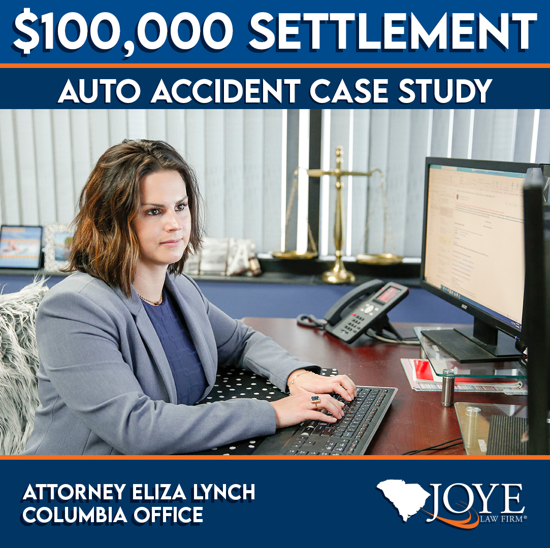 $100,000 settlement for a client of Eliza Lynch in an auto accident